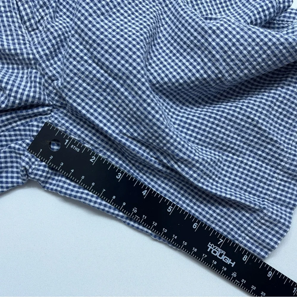 Peter Millar Seersucker Shorts Mens Size 34 Blue Checked 8.5” Inseam        READ
